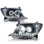 LED Dual Beam Lens Headlights for Toyota Hilux 2005-2011 Upgrade Highlight Front Lights Running Signal Headlamp - Image 2
