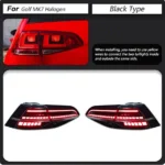 Car Styling Tail Light for VW Golf 7 MK7 MK7.5 20 13-20 20 Taillights Rear Lamp LED Signal Reversing Parking Lights - Image 6