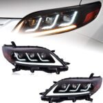 Car Lights Assembly for Toyota Sienna 2011-20 19 LED Turn Signal Daytime Light Hid Bi Xenon Auto Headlights Accessory
