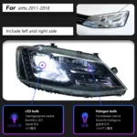 Car Lights For Jetta Headlights 2011-20 18 Upgrade LED Daytime Lights All LED DRL Signal Projector Lens Head Lamp - Image 6