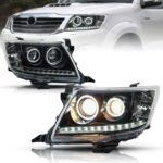 LED Headlight Bulbs for Toyota Hilux 2012-2014 LED Dual Beam Lens Running Lights DRL High Beam Headlights Assembly - Image 4