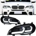 Headlight For BMW X5 E70 20 07-20 13 Head Lights Double L 20 22 Style LED Daytime Running Lights Front Signal Lamp