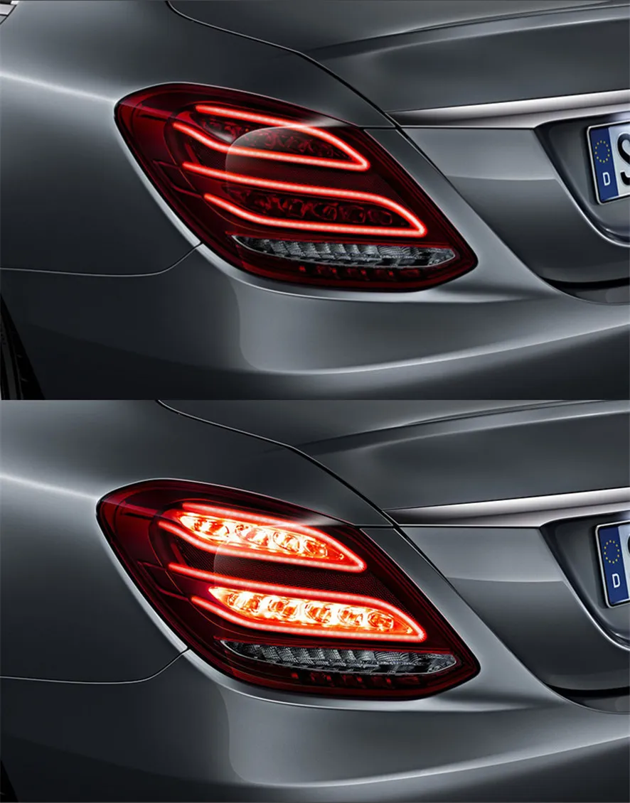 Auto Parts Rear Lamp For C Class W205 C180 C200 C260 20 15-20 21 Taillights Brake Lights Running Stop Taillight Accessories