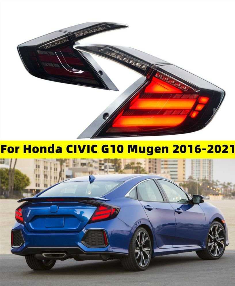 f0b02088-9a87-43aa-80ce-f8bf7af07626 Honda CIVIC G10 Mugen 3 Compartments 20 16-20 21 Upgrade Car Taillights DRL Dynamic Signal Taillight Assembly - Image 1