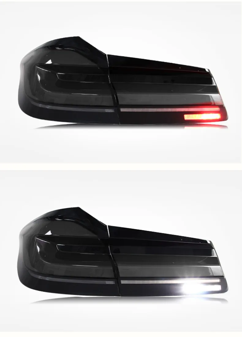 Full LED Taillight Assembly For 5 Series G38 20 17-20 22 Upgrade G30 LCI Lights Blue DRL Turn Signal Running Light