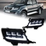 Car LED Lights Upgrade For Toyota Hilux VIGO LED Headlight 2011-2014 Front Lights Dynamic Signal Head Lamp