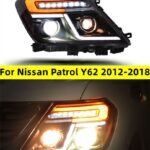 Headlights for Nissan Patrol Y62 2012-20 18 LED DRL Head Lights Dynamic Assembly Turn Signal Auto Front Lamp