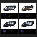 Car Lights Assembly for Toyota Sienna 2011-20 19 LED Turn Signal Daytime Light Hid Bi Xenon Auto Headlights Accessory - Image 4