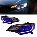 Auto Headlight For Honda Fit Jazz 2014-20 20 Wing Styling LED Headlights Daytime Lights DRL Signal Front Lamp