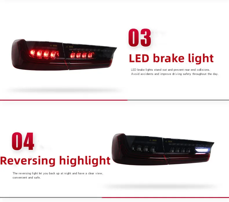 Car LED Rear Taillight For BMW 3 Series G20 20 19-2023 Tail Light Assembly G28 Modified CSL Laser LED Driving Lights Brake Lights
