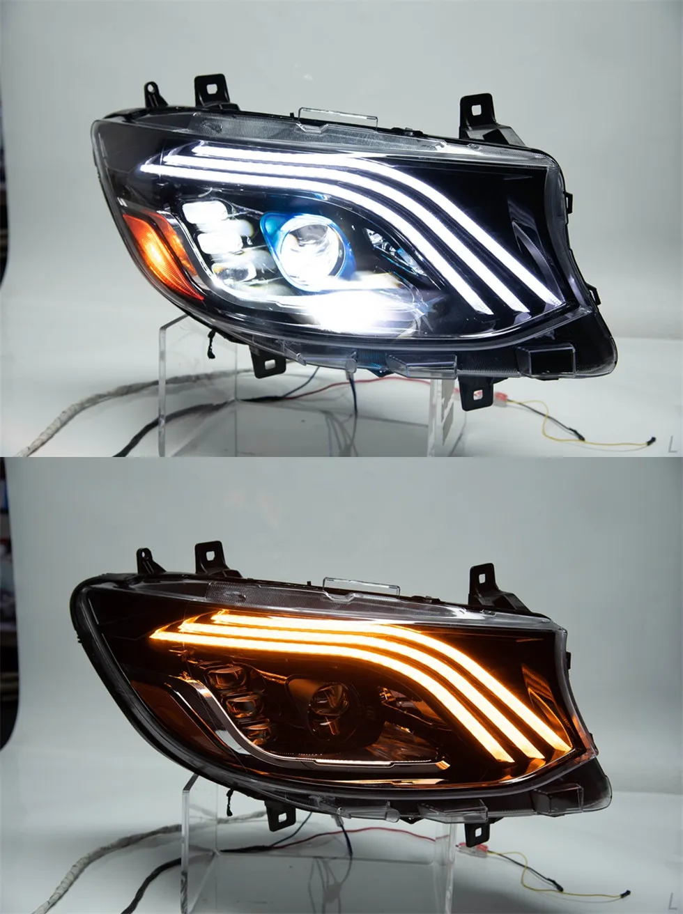 Car Lights Assembly For Benz Sprinter Headlights 20 18-2023 Styling LED Daytime Lights Angel Eye Front Headlamp