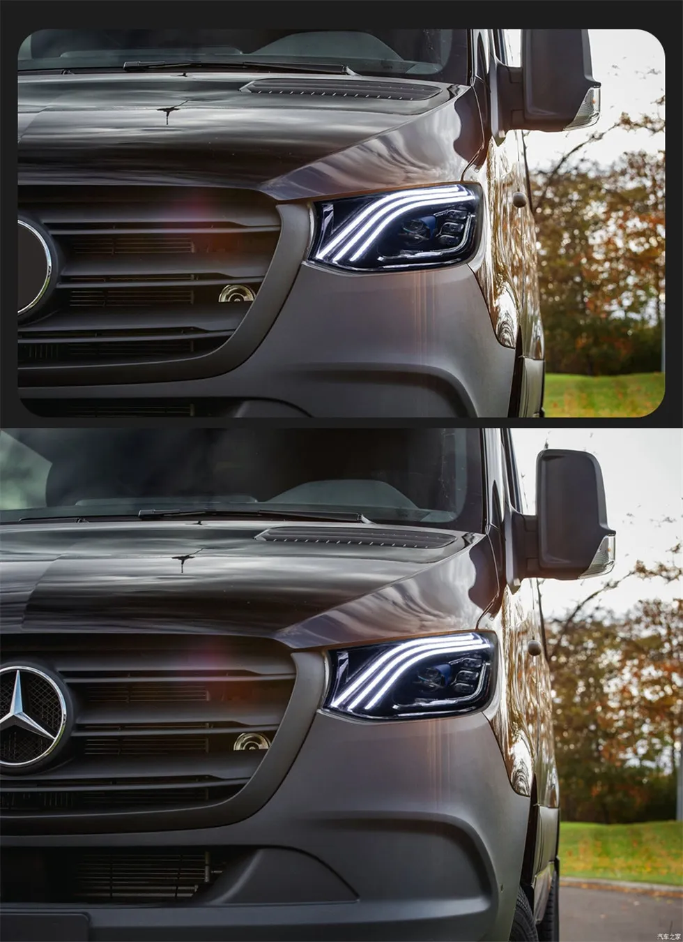 Headlights Assembly Upgrade For Benz Sprinter 20 18-2023 Angel Eye LED Headlights DRL Dymanic Turn Signal Lamp