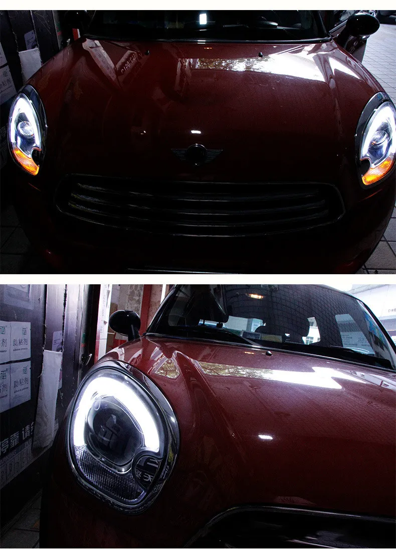 Upgrade For BMW MINI Countryman R60 Heightened with LED Daytime Running Lights Xenon Headlight Assembly