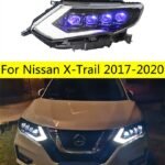 Full LED Headlight For Nissan X-Trail LED Headlights 20 17-20 20 Blue DRL Turn Signal High Beam Running Lights
