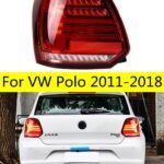 Car Rear Lamp For Volkswagen Polo LED Tail Light 20 11-20 18 LED Brake Lights Reverse Fog Taillights Auto Accessories