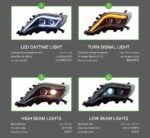 car head lamp For Toyota Prado LED Headlight 2014-17 turn signal lights Angel Eye Projector bifocal lens - Image 5
