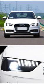 Car Headlights For Audi A4 LED Headlight 2009-16 Headlights A4L B8 DRL Turn Signal High Beam Angel Eye Projector Lens - Image 4