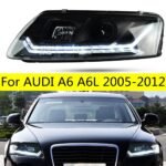Car Headlamp For Audi A6 LED Headlight Assembly 2005-2012 Headlights A6L Running Light Start-up Head Light