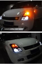 Car Headlights For Suzuki Swift 2005-2011 Angel Eye Beam Moving Turn Signal Head Lights Xenon Running Head Lamp - Image 5