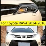 LED Headlights For Toyota RAV4 LED Headlight 20 14-16 RAV 4 Double Lens Daytime Running Lights High Beam Turn Signal