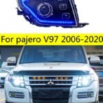 Car Accessories Headlight for Pajero V97 LED Headlights 2006-2020 V93 V95 V87 LED Dynamic Turn Signal Lamp Angel Eye Running Lights