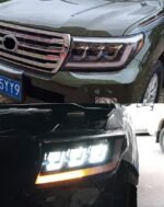 2 PCS Auto Car Head Light Parts For TOYOTA Lander Cruiser 2008-20 15 LED Lamps Headlight Replacement DRL Dual Beam Lens Lights - Image 5