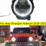 2pcs Headlamp for Jeep Wrangler Rubicon 20 18-20 20 Headlights High /Low Beam Daytime Running Light DRL For J-eep JK TJ LJ