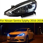 Headlights LED Lighting Accessories For Nissan Sentra Sylphy 20 16-20 18 Xenon Bulb Front Light DRL Daytime Running Fog Headlight