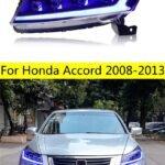 For Honda Accord LED Headlight 2008-2013 Car LED Turn Signal Headlamp Demon Eye Dual Beam Lens Headlights