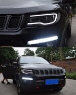 Car LED Headlights For Jeep Compass LED Headlight 20 17-2021 High Beam Turn Signal Daytime Running Lights - Image 4