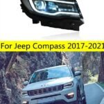Car LED Headlights For Jeep Compass LED Headlight 20 17-2021 High Beam Turn Signal Daytime Running Lights