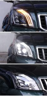 2 pcs head lamp For Toyota Prado 2003-2009 Land Cruiser LED daytime turn signal headlights high beam working lights - Image 5