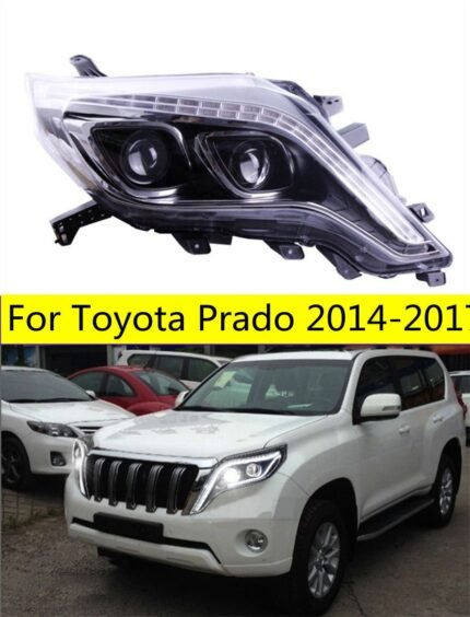 car head lamp For Toyota Prado LED Headlight 2014-17 turn signal lights Angel Eye Projector bifocal lens