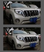 car head lamp For Toyota Prado LED Headlight 2014-17 turn signal lights Angel Eye Projector bifocal lens - Image 2