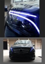 LED Headlight For Benz Vito 20 13-20 22 W447 DRL Bi-Xenon Lens LED Crystal Angel Eyes Turn Signal Front Lamp - Image 4