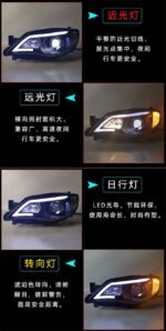 Car Headlights For Subaru WRX LED Headlight Assembly 2005-2012 High Beam Daily Lights Turn Signal Front Lamp - Image 5