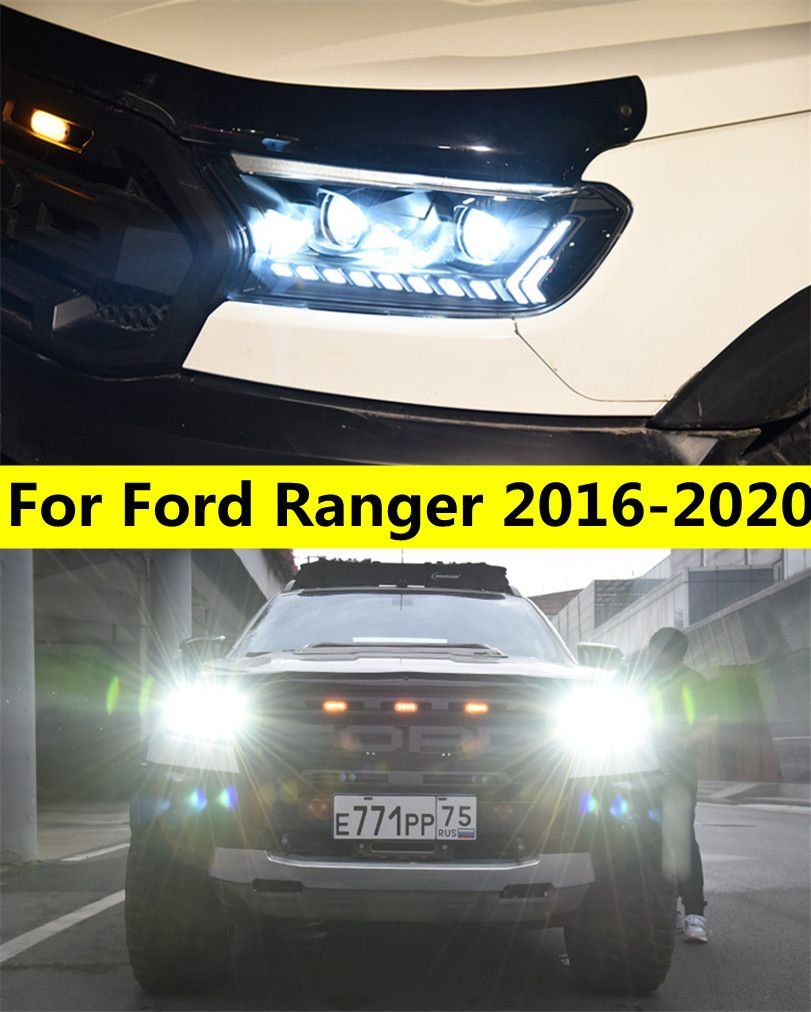 rBVaE2JovhWARQSCAAK3w3pfASk462 All LED Light For Ford Ranger LED Headlight 16-20 Everest T7 Car Parts Headlights Turn Signal High Beam Daily Lights - Image 1