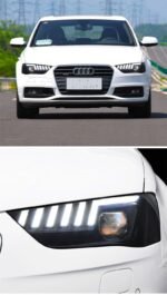 Car Headlights For Audi A4 LED Headlight 2009-16 Headlights A4L B8 DRL Turn Signal High Beam Angel Eye Projector Lens - Image 5