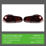 Cars Tail Light For VW Golf 6 Golf6 MK6 R20 2009-2012 Taillights LED DRL Running Lights Fog Lights Dynamic Signal Lamp - Image 7