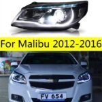 Headlight Assembly for Malibu LED Headlights 20 12-20 16 DRL Turn Signal LED Daytime Lights High Beam Angel Eye Projector Lens