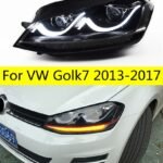 Auto Tuning Headlights For VW Golk7 2013-20 17 LED Running Lights Bi-Xenon Beam Headlight Turn Signal Lamp