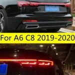 Car Tail Lights For AUDI A6 C8 20 19-20 20 Upgrade to A8 Type Taillights LED Dynamic Turn Signal Driving Light Upgrade