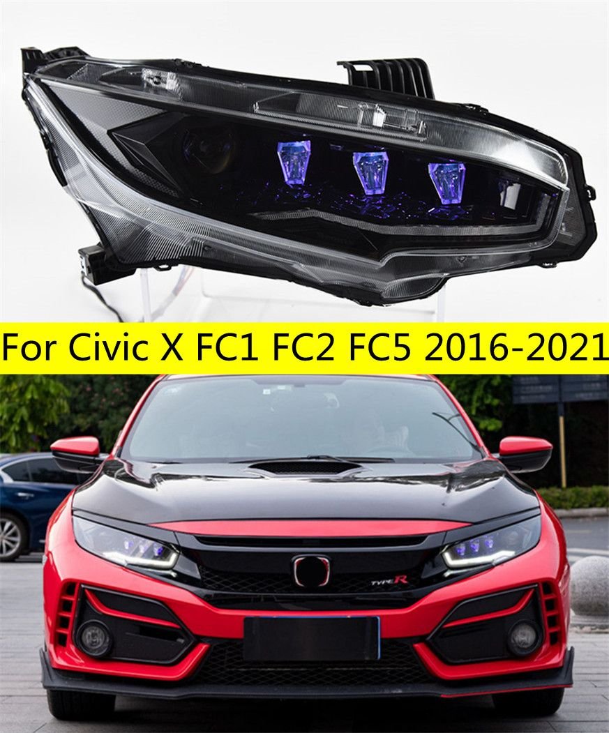 rBVaE2LaGMWAGLT4AAO6zpN6gg4793 Car Lights For Civic X FC1 FC2 FC5 20 16-2021 LED Diamond Headlights DRL Dynamic Turn Signal Lamp Accessories Assembly Upgrade - Image 1