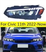 1 Set Auto Car Head Lights For HONDA Civic 11th 2022-Now LED Lamps Headlights DRL Daytime Running Light Dual Projector Facelift
