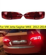 VW Jetta Sagitar MK6 Tail Light 2012-2014 Full LED Reverse +Fog+Brake Turn Signl Taillights