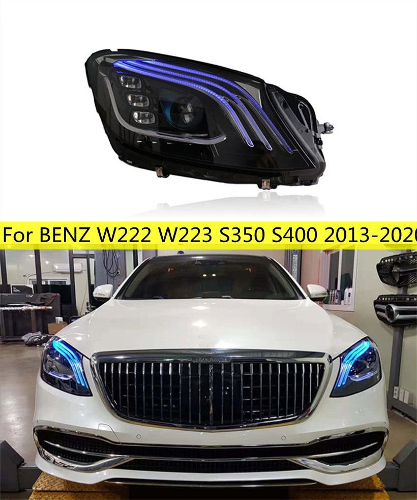 rBVaEmI9JLyALtmlAALtWG4qV9w611 high beam LED head light For BENZ W222 W223 S350 S400 2013-20 Auto Brake Lamp Steam Turn Signal Headlights Assembly - Image 1