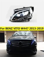 LED Headlight For Benz Vito 20 13-20 22 W447 DRL Bi-Xenon Lens LED Crystal Angel Eyes Turn Signal Front Lamp