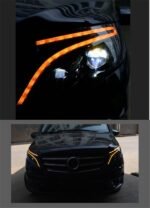 LED Headlight For Benz Vito 20 13-20 22 W447 DRL Bi-Xenon Lens LED Crystal Angel Eyes Turn Signal Front Lamp - Image 2