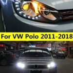 Car Front Headlights For VW POLO 2011-18 LED Headlight DRL Signal Projector Lens Automotive Head Lamp