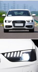 Car Headlights For Audi A4 LED Headlight 2009-16 Headlights A4L B8 DRL Turn Signal High Beam Angel Eye Projector Lens - Image 3